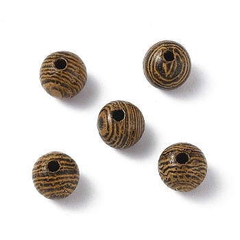 Wood Beads, Undyed, Round, Camel, 6mm, Hole: 1.6mm