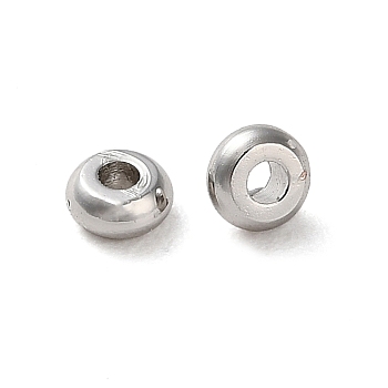 Rack Plating Brass Spacer Beads, Long-Lasting Plated, Lead Free & Cadmium Free, Flat Round, Platinum, 3x1.5mm, Hole: 1mm