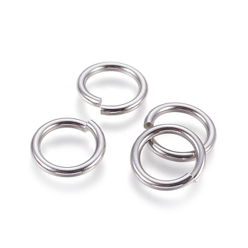 304 Stainless Steel Open Jump Rings, Stainless Steel Color, 10 Gauge, 18x2.5mm, Inner Diameter: 13mm, 120pcs/bag