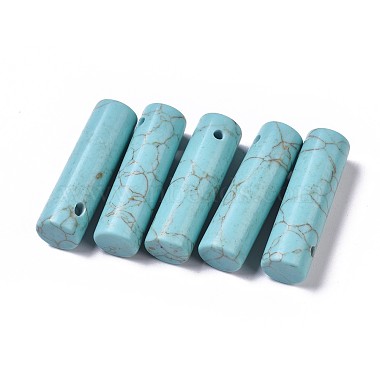 Column Synthetic Turquoise Pendants