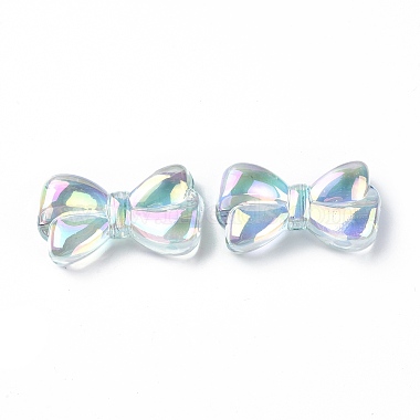 UV Plating Rainbow Iridescent Acrylic Beads(OACR-H015-01)-3