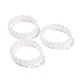 Natural Quartz Crystal Oval Beaded Stretch Bracelet(G-E010-01P)-1