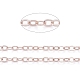 Brass Flat Oval Cable Chains(CH030-RG)-3