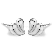 S925 Sterling Silver Heart Stud Earrings, Fashionable and Sweet(JQ5379-2)