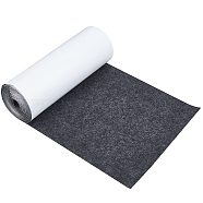 Polyester Felt Sticker, Self Adhesive Fabric, Rectangle, Dark Gray, 25x0.1cm, about 4m/roll(DIY-WH0409-73C)