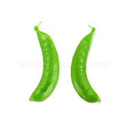 Artificial Fake Food Miniature PVC Vegetable Snow Peas, for Dollhouse Props Decoration Accessories, Lime Green, 100x34x9.5mm(AJEW-WH0250-18)