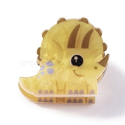 Cute Mini Dinosaur Acrylic Claw Hair Clips, Animal Hair Accessories for Girls, Gold, 24x28x23mm(PHAR-A012-08I)