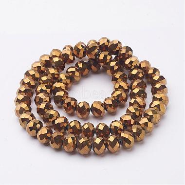 Electroplate Glass Beads Strands(GR7x10mmY-M2)-3