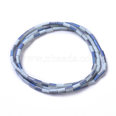 Electroplated Frosted Glass Beads Strands(EGLA-G071-F10)-3