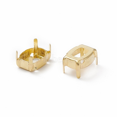 Rectangle Brass Sew on Prong Settings(KK-N0084-A05-8x10G)-3