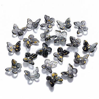 Black Butterfly Glass Charms