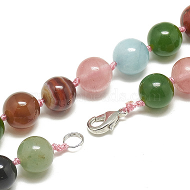 Natural/Synthetic Gemstone Beaded Necklaces(NJEW-S404-21)-2