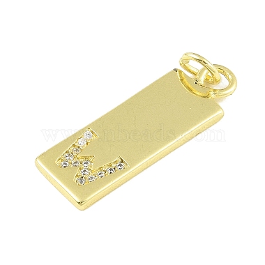 pendentifs en laiton zircon cubique transparent(KK-P266-06G-W)-2