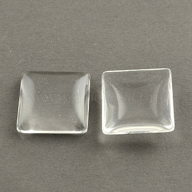 12mm Clear Square Glass Cabochons