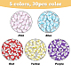 HOBBIESAY 150Pcs 5 Colors Resin Cabochons(MRMJ-HY0001-09)-4