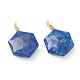 Natural Lapis Lazuli & Quartz Crystal & Amazonite Pendants(G-B009-04G)-2