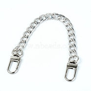 Alloy Bag Extender Chains, with Alloy Swivel Clasps, for Bag Straps Replacement Accessories, Platinum, 20.2cm(FIND-WH0068-67A-02)