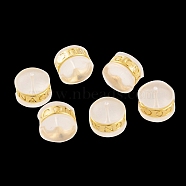 Silicone Ear Nuts, Earring Backs, with Brass Findings, Golden, 6x5mm, Hole: 0.5mm(SIL-L004-01G)