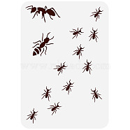 Plastic Drawing Painting Stencils Templates, for Painting on Scrapbook Fabric Tiles Floor Furniture Wood, Rectangle, Ant Pattern, 29.7x21cm(DIY-WH0396-0136)