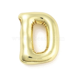 Rack Plating Brass Pendants, Long-Lasting Plated, Real 18K Gold Plated, Letter D, 20.5x15x5mm, hole: 3.5~4x2mm(KK-C055-01D-G)