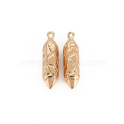 Brass Pointed Pendants, Nickel Free, Bullet Shape, Real 18K Gold Plated, 20x5.5x5mm, Hole: 1mm(X-KK-S356-640-NF)