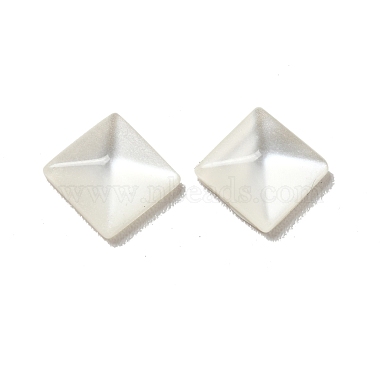 Floral White Rhombus Resin Cabochons
