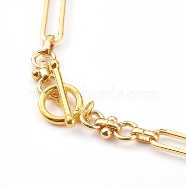 Brass Link Chain Necklaces(NJEW-JN03365)-3