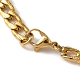 201 Stainless Steel Curb Chain Necklace & Rectangle Link Bracelet(SJEW-F220-02A)-4
