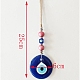 Flat Round with Evil Eye Glass Pendant Decorations(PW-WG34722-01)-1