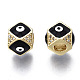 Brass Micro Pave Clear Cubic Zirconia Beads(ZIRC-N039-173-NF)-3