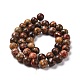 Natural Leopard Skin Jasper Round Beads Strands(G-S182-8mm)-4