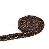 Polyester Braided Lace Trim, Garment Curtain Accessories, Coconut Brown, 3/4 inch(20mm), about 13.67 Yards(12.5m)/Card(OCOR-WH0079-71D)