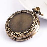 Flat Round Alloy Watch Heads, Antique Bronze, 59x46.5mm, Hole: 16x5mm, Fit for 33mm in diameter photo(X-WACH-D016-02)