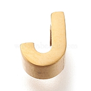 304 Stainless Steel 2-Side Polished Beads, Golden, Letter.J, 5x6x3mm, Hole: 1.8mm(STAS-M276-C02)