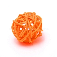 (Clearance Sale)Wicker Rattan Balls, Decorative Orbs Vase Fillers, for Craft, Party, Wedding Decoration, Dark Orange, 40mm(AJEW-WH0129-86A)