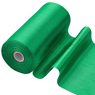 Flat Polyester Ribbons, for Wedding Celebration Decoration, Green, 6 inch(151mm), about 27.34 Yards(25m)/Roll(SRIB-WH0011-012E)