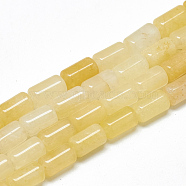 Natural Topaz Jade Bead Strands, Column, 10~11x6mm, Hole: 1mm, about 40pcs/strand, 15.7 inch(G-T078-02)