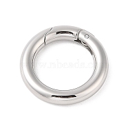 304 Stainless Steel Spring Gate Rings, O Rings, Stainless Steel Color, 6 Gauge, 24x4mm, Inner Diameter: 16mm(STAS-Q032-1B)