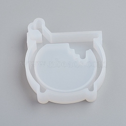 Shaker Mold, Silicone Quicksand Molds, Resin Casting Molds, For UV Resin, Epoxy Resin Jewelry Making, Bottle, White, 61x54x12mm(X-DIY-G017-H01)
