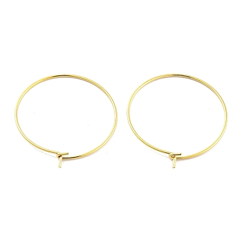 925 Sterling Silver Hoop Earring Findings, Real 18K Gold Plated, 28x25x0.8mm, Pin: 0.7mm