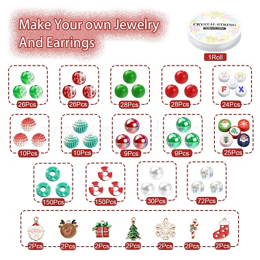 DIY Christmas Bracelet Necklace Making Kit(DIY-YW0005-89)-2