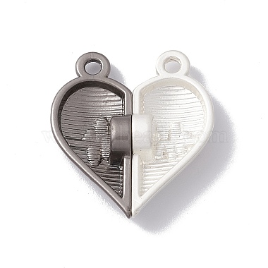 Love Heart Alloy Magnetic Clasps(FIND-C013-01A)-2