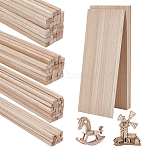 160Pcs 4 Styles Square Wood Craft Sticks, with 10Pcs Wood Craft Sheets, Rectangle, BurlyWood, 250x3.5~100x2~6mm(WOOD-OC0004-53)