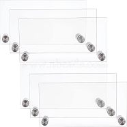 8 Sets Wall Mounted Blank Acrylic Dry Erase Boards, with 201 Stainless Steel Standoff Screws, Rectangle, Clear, 150x75x1.9mm, Hole: 8mm(AJEW-NB0003-52)