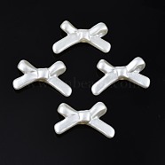 Acrylic Imitation Pearl Beads, High Luster, Bowknot, Creamy White, 20.5x32.5x6mm, Hole: 1.8mm, about 390pcs/500g(OACR-N134-013)