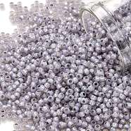 TOHO Round Seed Beads, Japanese Seed Beads, (2122) Silver Lined Light Amethyst Opal, 11/0, 2.2mm, Hole: 0.8mm, about 1103pcs/10g(X-SEED-TR11-2122)