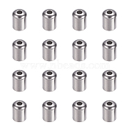 Stainless Steel Cord Ends, End Caps, Column, Stainless Steel Color, 6.5x5mm, Hole: 1mm, 4mm inner diameter, 50pcs/box(STAS-UN0009-38P)