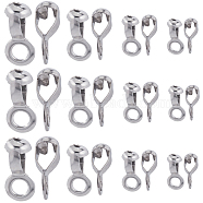 80Pcs 4 Styles 304 Stainless Steel Ball Chain Connectors, Pull Loop Connectors, Stainless Steel Color, 14~21.5x6~9.5x4~7.5mm, Hole: 3~5.1mm, 20pcs/style(FIND-SC0011-11)