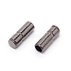 Alloy Cord Ends, End Caps, Gunmetal, 21x8.5mm, Inner Diameter: 6mm(PALLOY-WH0088-34B)