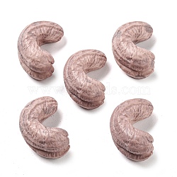 Opaque Resin Decoden Cabochons, Imitation Nut, Cashews, Rosy Brown, 27x17x13.5mm(RESI-H156-02-03)
